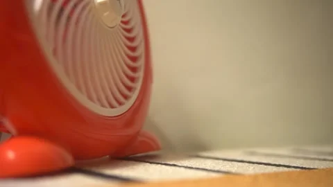A rotating red fan Video stock 300427256