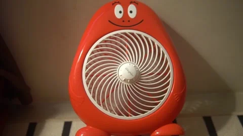 A rotating red fan Video stock 300427259