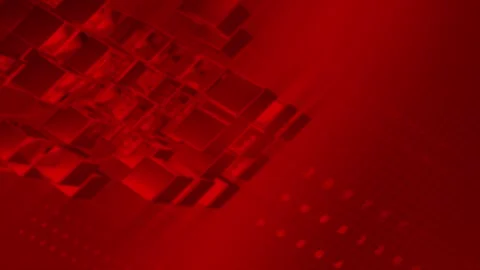 Rotating red glass cubes animation red color background. Seamless looped abs Stock Footage 282198852
