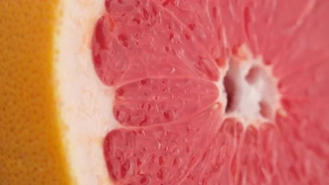 Rotating red grapefruit closeup, vertical video Stock Footage 134162466