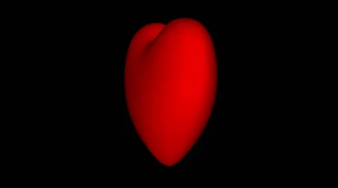 Rotating red heart on a black background. Video stock 59244158