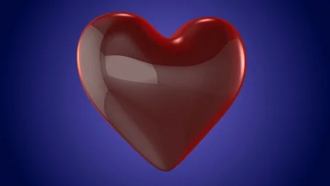 Rotating red heart Stock Footage 85067617