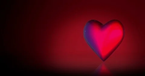 Rotating Red Heart On A Red Background Stock Footage 72425690