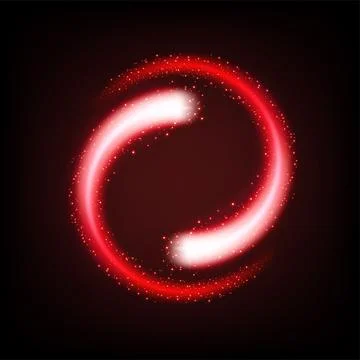 Rotating Red Light Shiny with Sparkles Flat Perspective View, Suitable For .. Stock Illustration