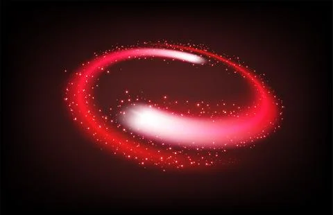 Rotating Red Light Shiny with Sparkles Flat Perspective View, Suitable For .. Illustrazione stock