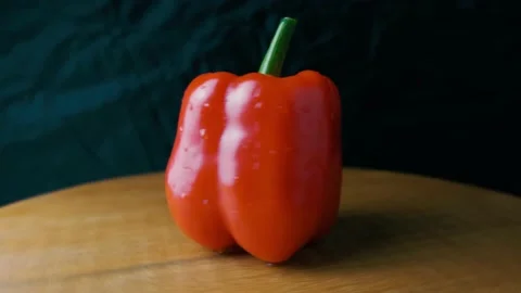Rotating red Paprika pepper Stock Footage 169288344