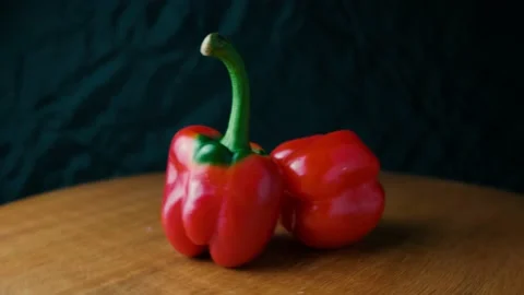 Rotating red Paprika pepper Stock Footage 169288491