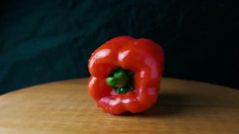 Rotating red Paprika pepper Stock Footage 169290810