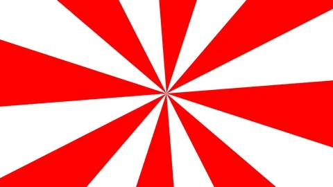 Rotating red rays geometric pattern on white background Stock Footage 103203016