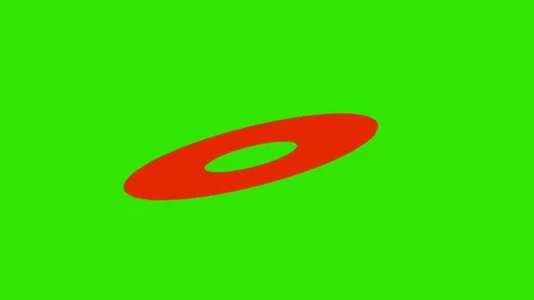 Rotating Red Ring Animation on Green Scr... | Stock Video | Pond5