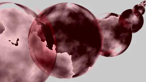 Rotating Red Spheres - Perfect Loop Stock Footage 285255022
