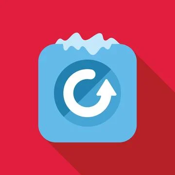 Rotating reload refresh restart reset icon showing repetition and restartin.. Illustrazione stock