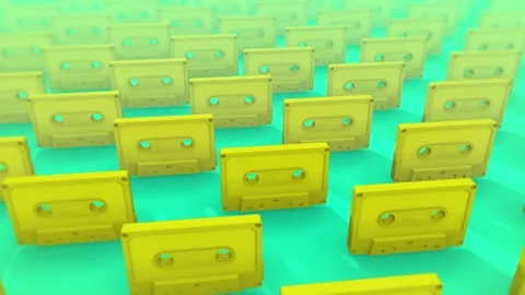 Rotating Retro Cassette Tapes Stock-Footage 273587407