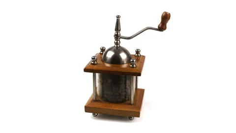 Rotating Retro Coffee Grinder. Видео 122430854