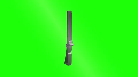 Rotating rifle on green screen background Stock Footage 318159804