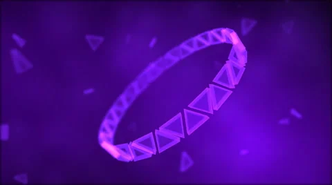 Rotating Ring of Triangles Animation - Loop Violet Stock Footage 47424692