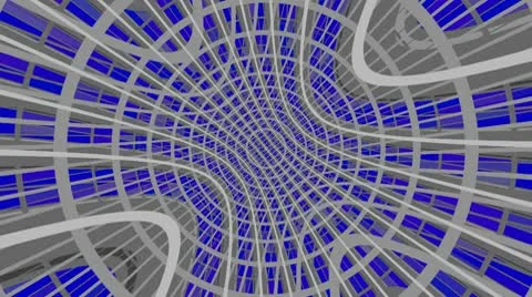 Rotating rings and lines Stock Footage 8984646