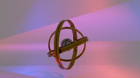 Rotating rings animation with multi color background. Stock Footage 191791921