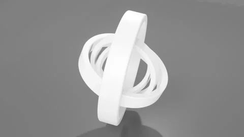 Rotating Rings in perpetual motion Stock Footage 157325404