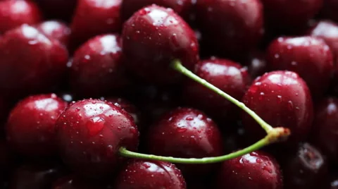 Rotating Ripe Cherries 1 Video stock 58819293