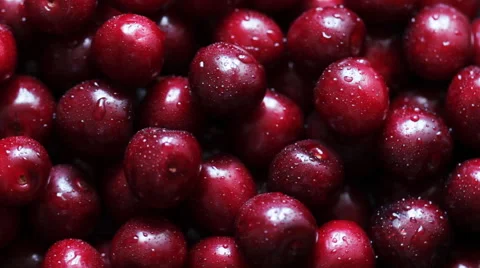 Rotating Ripe Cherries Stock-Footage 58819298