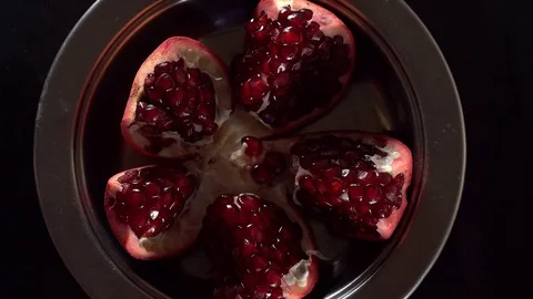 Rotating ripe red garnet closeup. Stock Footage 69948568