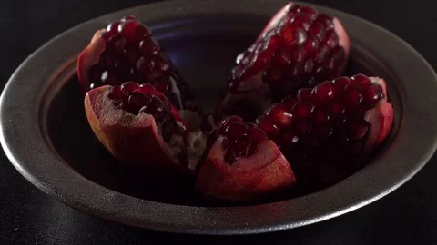Rotating ripe red garnet closeup. Stock Footage 69949095