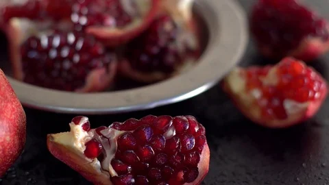 Rotating ripe red garnet closeup. Stock Footage 69953161