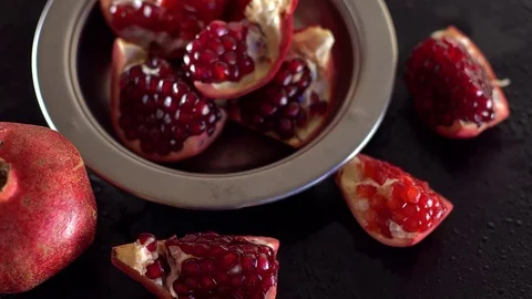 Rotating ripe red garnet closeup. 動画素材 69953728