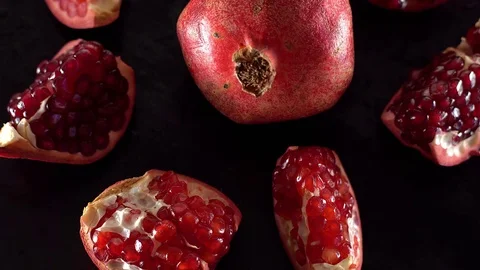 Rotating ripe red garnet closeup. Stock Footage 69955860