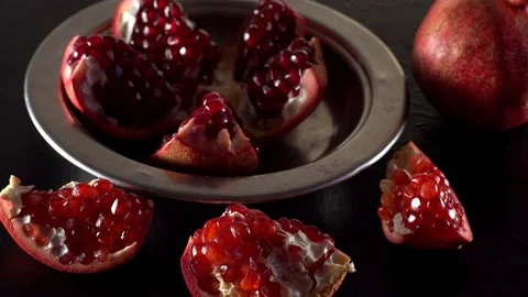 Rotating ripe red garnet closeup. 動画素材 70156230