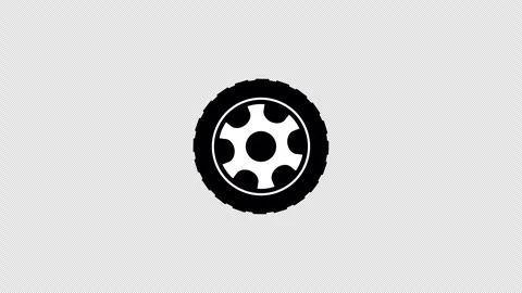 Rotating Off-Road Tire Animation Stock Footage 306971426