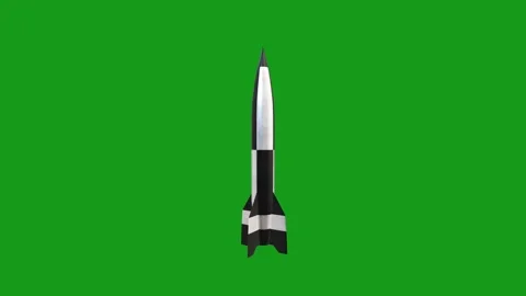 Rotating rocket motion graphics with green screen background Stock Footage 147942518