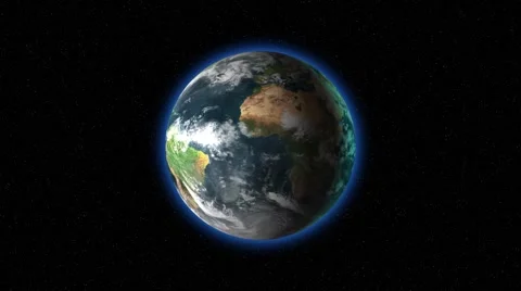 Rotating romantic earth with atmosphere Stock Footage 41772893