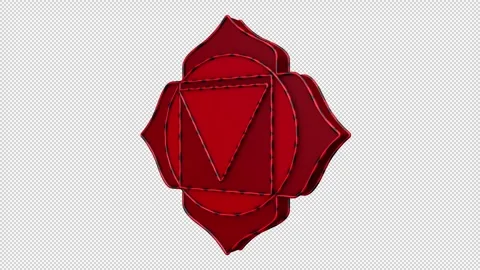 Rotating Root Chakra Animation - Seamless Loop with Alpha Channel Stock Footage 301542086