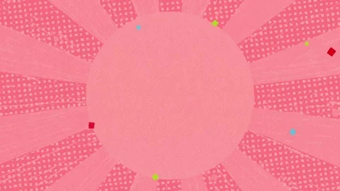 Rotating Rough Brushstroke Lines with Confetti Background: pink 動画素材 310496596