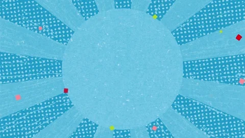 Rotating Rough Brushstroke Lines with Confetti Background: blue 動画素材 310497566