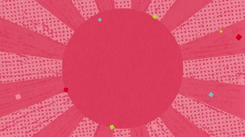 Rotating Rough Brushstroke Lines with Confetti Background: red 動画素材 310497567