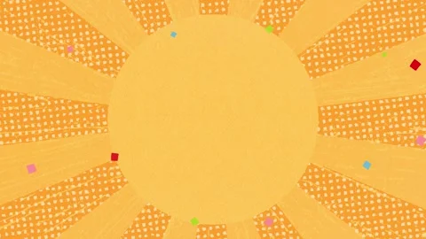 Rotating Rough Brushstroke Lines with Confetti Background: orange 動画素材 310497685