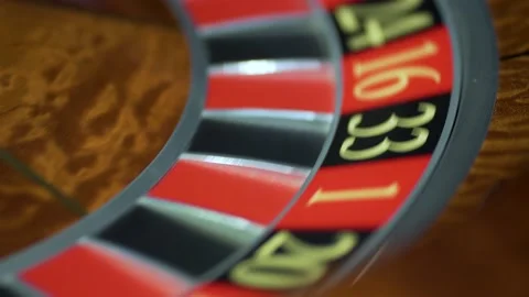 Rotating roulette in casino with dark background Stock Footage 130243493