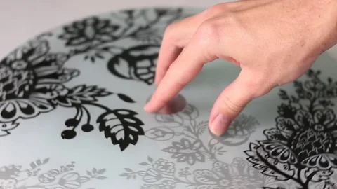 Rotating round dinner tray Stock Footage 71953711