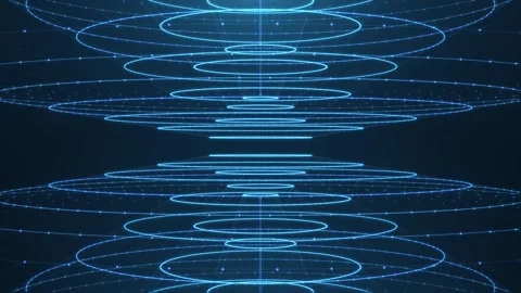 Rotating round high-tech elements, Technology and futuristic concept Stock Footage 259298548