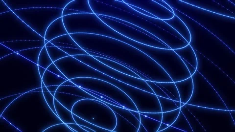 Rotating round high-tech elements, Technology and futuristic concept Stock Footage 260401078