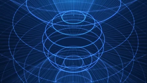 Rotating round high-tech elements, Technology and futuristic concept Stock Footage 261982343