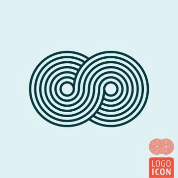 Rotating round icon Stock Illustration