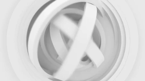 Rotating round shapes transition Stock Footage 114413503