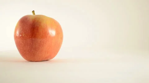 Rotating Royal Gala Apple Against White - Dolly Right Stock Footage 24471238