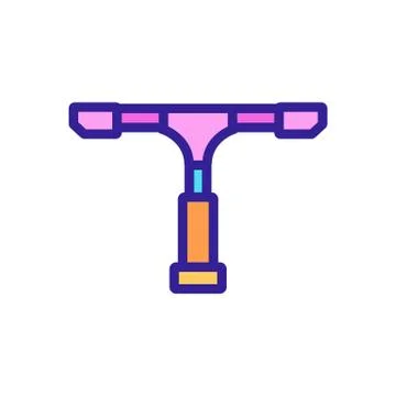 Rotating rubber squeegee icon vector outline illustration 스톡 일러스트