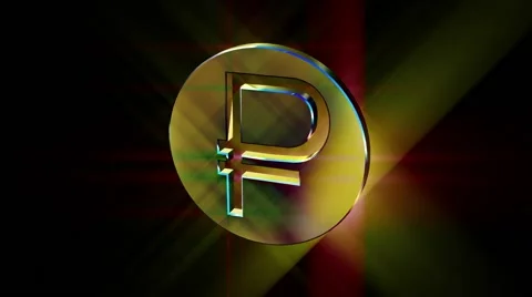 Rotating ruble currency symbol Stockbeeldmateriaal 48672438