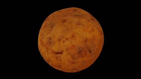 Rotating Santol on Black Background (Looping) Stock Footage 146826597